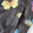 thumbnail image 6 of GYRATEDREAM Toddler Baby Boys Girls Hooded Jacket Windbreaker Lightweight Zipper Coat Autumn Long Sleeve Windproof Outwear for 1-2Y Black, 6 of 9