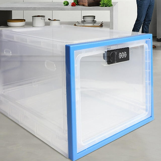 Caja de Almacenamiento Multiusos perfecl con Cerradura apilable para el Almuerzo Escuela azul Almacenamiento bloqueable perfecl Almacenamiento bloqueable