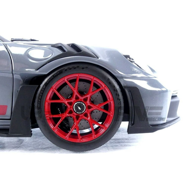 Norev Porsche 911 992 GT3 RS Arctic Gray w/ Pyro Red Wheels Norev Porsche 911 992 GT3 RS Arctic Gray w/ Pyro Red Wheels