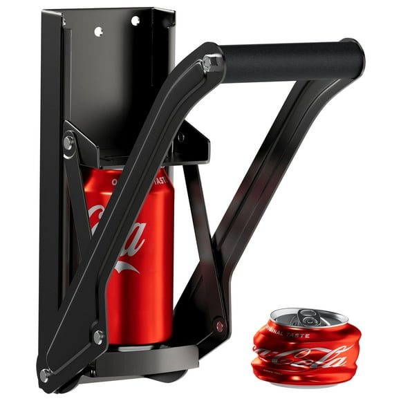 Can Crusher RamPro de aluminio resistente de 16 onzas con abrebotellas