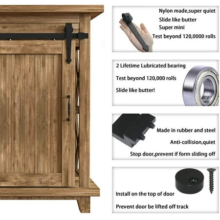 6ft Super Mini Barn Door Hardware Kit For Sliding Double Doors Small Tv Stands Wardrobe Cabinets I Shape Hanger Canada 6ft Super Mini Barn Door Hardware Kit, Small Sliding Door Hardware Kit