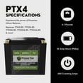 thumbnail image 2 of Powertex Motorcycle YTX20HL-BS Lithium Battery Replacement – Advanced BMS, 680 CCA, Internal Jump-Start, Capacity Display, 4-Terminal Design, Performance & Lightweight, 2 of 6