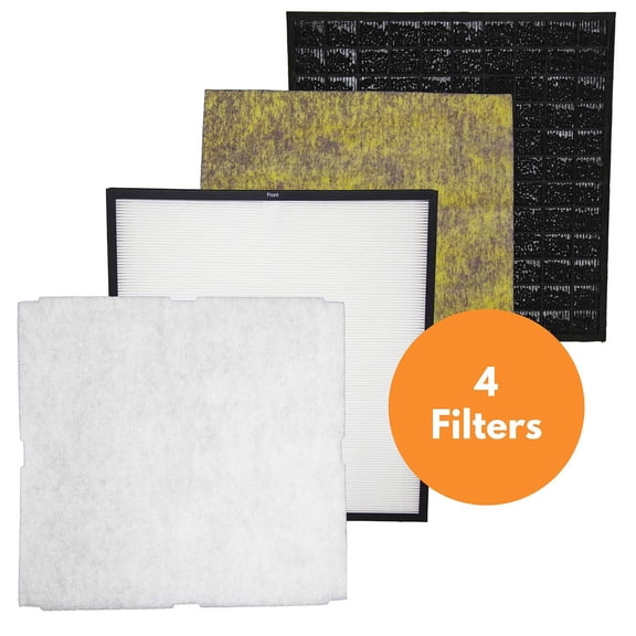 Replacement for Rabbit Air MinusA2 Filter Replacement Kit (4 Filters)