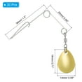 thumbnail image 2 of Uxcell 30Pcs Fishing Spinnerbait Wire with Blade, Large-sized Water-drop, Gold Tone, 2 of 5