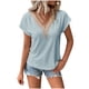 thumbnail image 1 of Camiseta de Manga Corta de Verano para las Mujeres con Cuello en V, Primavera de Verano de Poliéster, 1 of 8