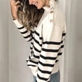 thumbnail image 2 of Guardurnaity Suéter a rayas de moda para mujer, cálido y cómodo, varios colores disponibles, invierno para mujer Prendas para la parte del cuerpo Negro SG, 2 of 6