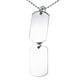 thumbnail image 1 of 2 unids / set collar con colgante de tono plateado de doble etiqueta joyería de material acero inoxidable unisex de moda Yuyangstore Collar de acero inoxidable, 1 of 5