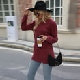 thumbnail image 2 of PTHTECHUS Women Long Sleeve Shirts Winter Crew Neck Casual Tops Lightweight Pullover, 2 of 6