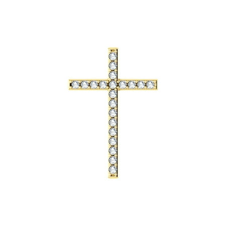 14k 2.5 Mm Diamond - 14K Solid Yellow Gold 2.5 mm Round 1 CTW Diamond Pendant