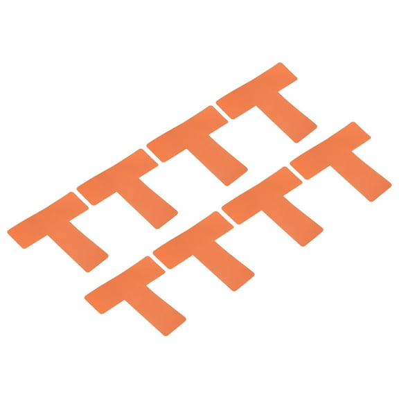 Uxcell 5s Location Marking Corner 6x6x2" 8 Pack T Shaped Floor Marker for Table, Desk, Floor, Orange