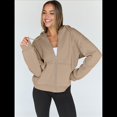 thumbnail image 4 of Sudaderas con Capucha y Cremallera para Mujer, Sudaderas Extragrandes, Conjuntos de Moda Escolar para Otoño, Chaquetas Informales, Ropa de Invierno Camello M, 4 of 9
