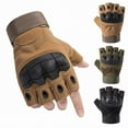 thumbnail image 4 of TELOLY 1Pair Winter Fingerless Workout Gloves for Men, Secure Fit M, Black, 4 of 7