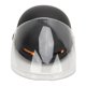thumbnail image 3 of Casco de motocicleta elegante, ajustable, ligero, resistente a la lluvia, para vehículos eléctricos, con lentes para mujeres y hombres, color negro mate, 3 of 15