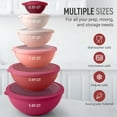 thumbnail image 3 of 12-Piece Plastic Mixing Bowls with Leak-Proof Lids Set - Microwave & Freezer-Safe Kitchen Mixing Bowls for Prep, Serving & Storage - Large Nesting Bowls (Blue Ombre), 3 of 7