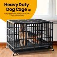 thumbnail image 6 of WOKEEN 38 inch Heavy Duty Indestructible Dog Crate,New Upgrade Tray for Large Dogs,XL Dog Crate for High Anxiety Dogs/Sturdy Locks/Double Door with Wheels, 6 of 8