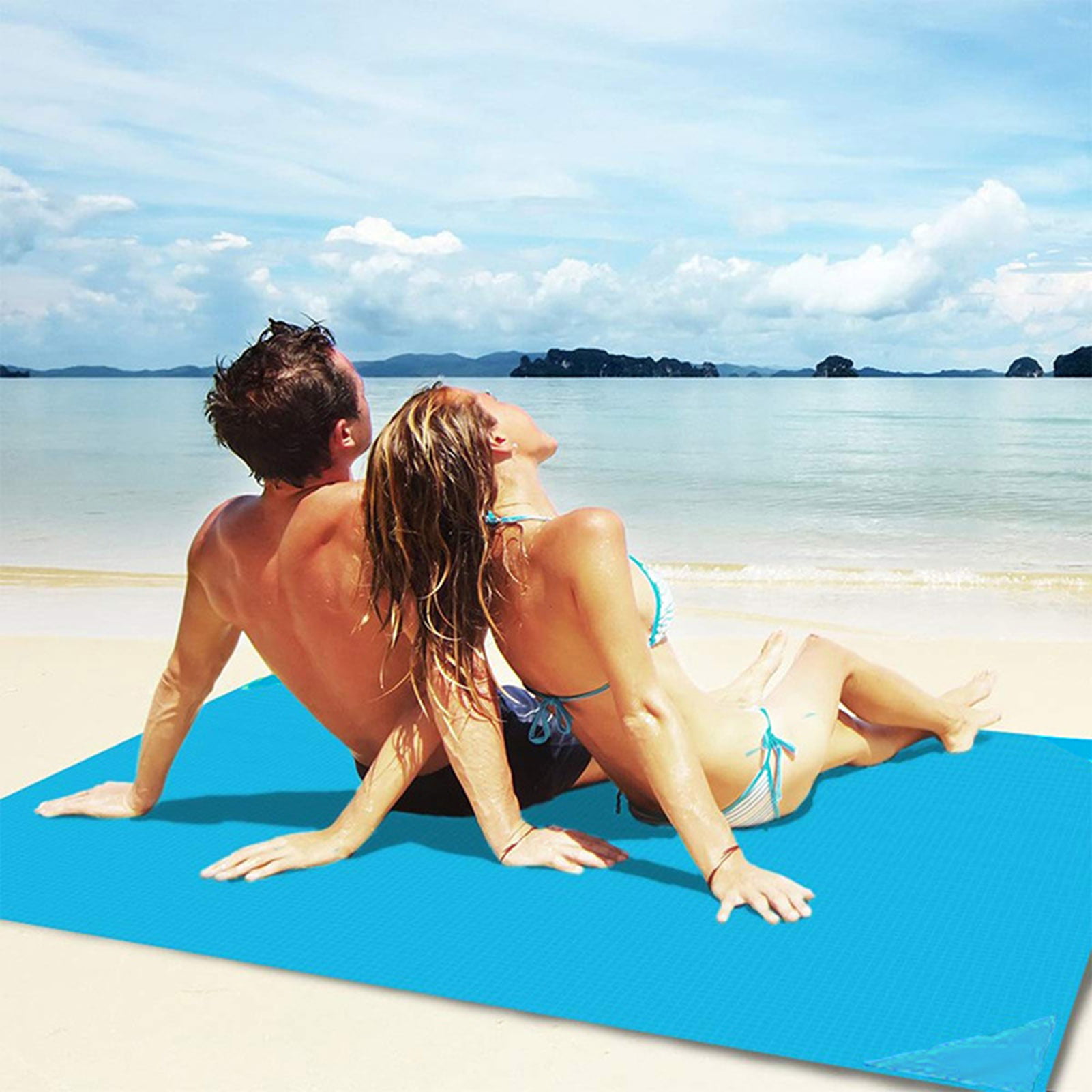 Red WUHOVILA Beach Blanket Sand Proof Beach Blanket Portable Foldable Waterproof Lightweight Sand Free Beach Mat Picnic Blanket Outdoor Mat for Travel Camping Hiking 