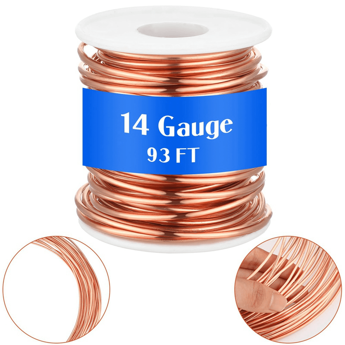 Soft Copper Wire for Electroculture Plants Bare Pure Copper Wire,1 Pound Spool,24 Gauge mj1089