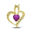 thumbnail image 2 of Star K� Heart Shape 6mm Created Star Ruby Pendant Necklace, 2 of 9