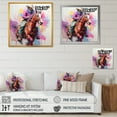 thumbnail image 4 of Designart "Lone Rider Cowboy in Pop Art" People Framed Wall Art - International Brown Cowboys Living Room Framed Canvas Art, 4 of 6