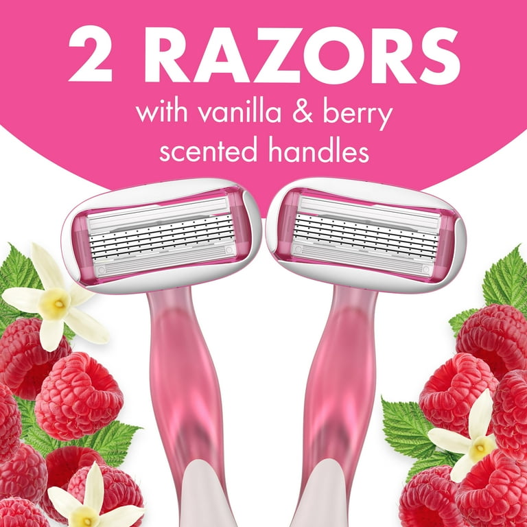BIC Women's Razors with Vanilla and Berries Scented Handles, 5