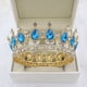 thumbnail image 1 of Nvzi Tiara de boda para novia, diadema de princesa, corona nupcial, joyería para el cabello con diamantes de imitación de cristal,graduación, boda, fiesta de disfraces (D), 1 of 4