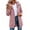 Pink, variant on Ghalytn Women's Mid Length Hooded Rain Jacket with Flap Pockets, Zip Up Windproof Trench Coat