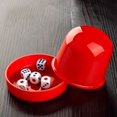 thumbnail image 2 of Juego de Dados de Póquer de Plástico con Vaso Agitador de 5 Dados, Caja de Dados para Juegos de Mesa para Beber, Color Rojo, 2 of 7