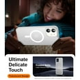 thumbnail image 5 of Strong Magnetic for iPhone 11 Case with Screen Protector - Compatible with Wireless Charging, 21ft Military-Grade Drop Tested, Shockproof Slim Fit Translucent Matte Cover - White, 5 of 13