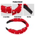 thumbnail image 4 of 1 Pcs Hairband for Women Satin Knotted Pearl Headband Red 1.1 Inch Wide, 4 of 5