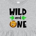 thumbnail image 4 of Inktastic Wild and One Cute Lion Birthday Girls Baby Dress, 4 of 5