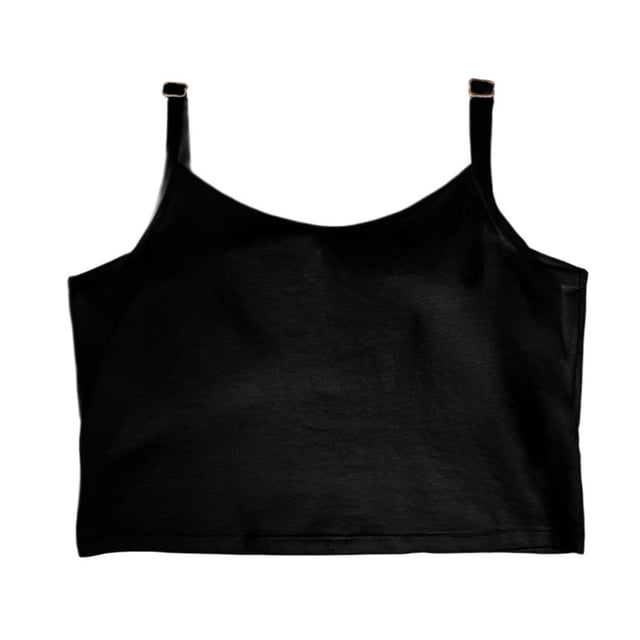 Top Ilusión para Dama, con Pad Integrado Negro Talla EG