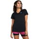 thumbnail image 1 of Camiseta Under Armour Tech para mujer, manga corta, cuello en V, negro/blanco, 1 of 3