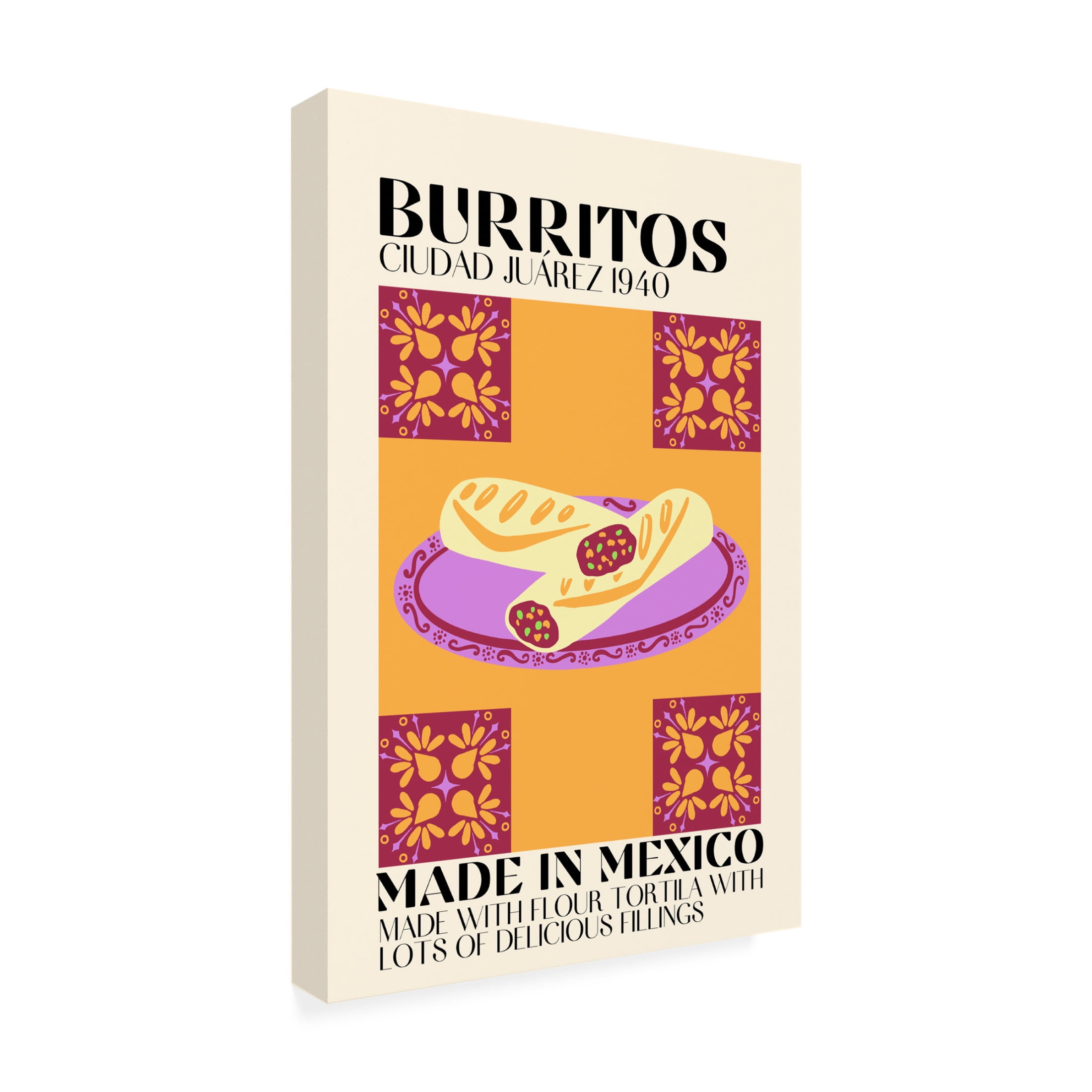 Canvas Wall Art - Gaec Studio 'Burritos' Wall Art for Living Room, Bedroom, or Office Décor by Trademark Fine Art - 22 x 32 Inches