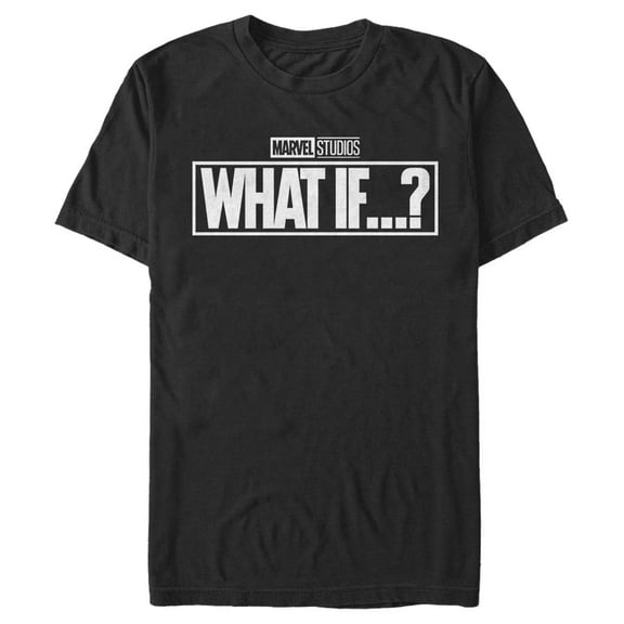 Men's Marvel What If…? Bold Logo Graphic Tee Black Large