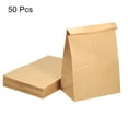 thumbnail image 3 of Uxcell Paper Bags Brown Paper Grocery Bag 10lb 9.8x5.5x13 inch 70g for Candy Snacks, Pack of 50, 3 of 7