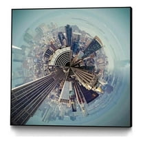 Giant Art Canvas  20x20 City Center I Framed in Multi-Color