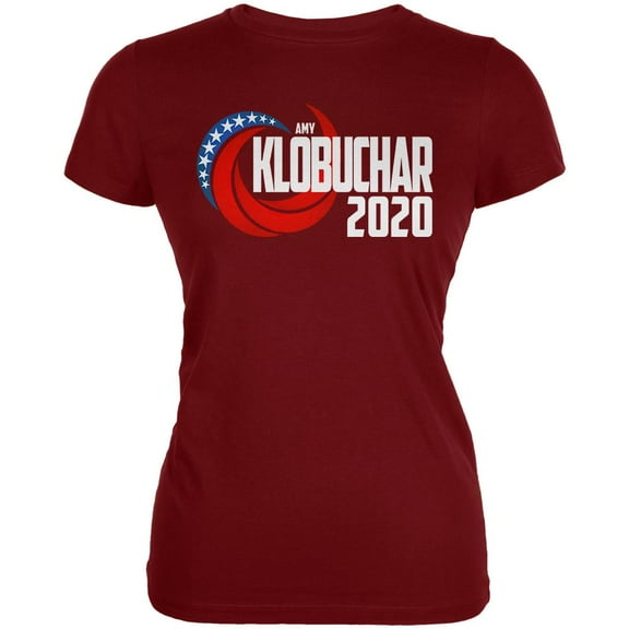 Election 2020 Amy Klobuchar for President Juniors Soft T Shirt Garnet Red SM