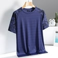 thumbnail image 1 of Tops para hombre, blusas y camisas de cuello redondo y manga corta para hombre, camiseta deportiva informal de manga corta con cuello redondo transpirable de seda de hielo para hombre, blusa para homb, 1 of 8