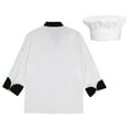 thumbnail image 4 of Doomiva Long Sleeve Chef Coat Jacket with Hat Lightweight Button Restaurant Kitchen Chef Uniform White XL, 4 of 6