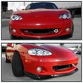thumbnail image 2 of Spec-D Tuning LED Halo Chrome Housing Clear Lens Projector Headlights Compatible with 2001-2005 Mazda Miata MX-5, Left + Right Pair Headlamps Assembly, 2 of 7