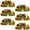 Multicolored 4, variant on PhooArto 6 Pcs Cup Drawer Pulls, Sunflower Field Donkey Wreath Shell Shape Handles Cabinet Knobs for Dresser Cupboard Closet Wardrobe with Screws