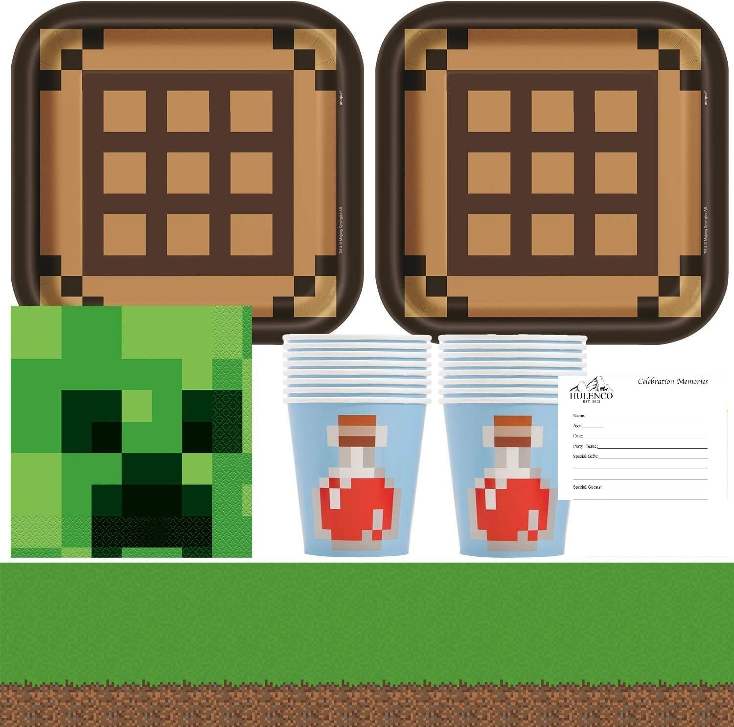 Minecraft Birthday Party Supplies For 16 Walmart Com