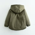 thumbnail image 4 of Efsteb Boy's Jacket Hooded Parka Fleece Lined Coats Winter Warm Coats Casual Zipper Long Sleeve Thermal Outerwear (Army Green,12-13 Years), 4 of 4