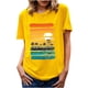 thumbnail image 1 of Blusa informal de manga corta con cuello redondo y estampado de verano a la moda para mujer Fridja  ghk3090, 1 of 4