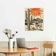 thumbnail image 3 of JEUXUS Aint Down The Sun Comes Up Western Canvas Wall Art Vintage Abstract Desert Landscape Cactus Botanical Plants Posters Prints Painting Decor, 3 of 5