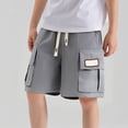 thumbnail image 4 of UACY Shorts for Girls Cotton Bermuda Shorts with Pockets Elastic Waist Knee Length Casual Athletic Walking Shorts, 4 of 4