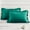 Teal, variant on TOSMO 100% Linen Ruffle Pillowcase Euro Size, Linen Pillow Shams Set of 2, Stone-Washed Square Throw Pillow Case Envelope Closure, Soft and Durable Pillow Cases, 26" X 26", White