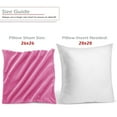 thumbnail image 3 of Nestl Velvet Throw Pillow Covers Solid Square Soft Decorative Pillow Cover for Sofa, 24" x 24", Light Pink, Pack of 2, 3 of 8
