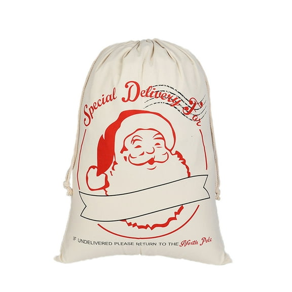 Aspire Large Christmas Giant Drawstring Bags, Reusable Canvas Gift Bags Storage, Christmas Decorations