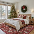 thumbnail image 3 of KUETH Christmas Area Rugs 5x7 Machine Washable Non Slip Red Rugs for Living Room Bedroom Home Decor, 3 of 8